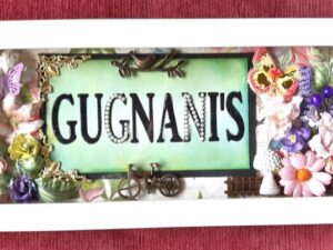 White 12x5 inch nameplate