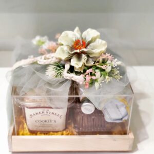 Acrylic Box Gift Hamper - with attractive decoration for gifting!